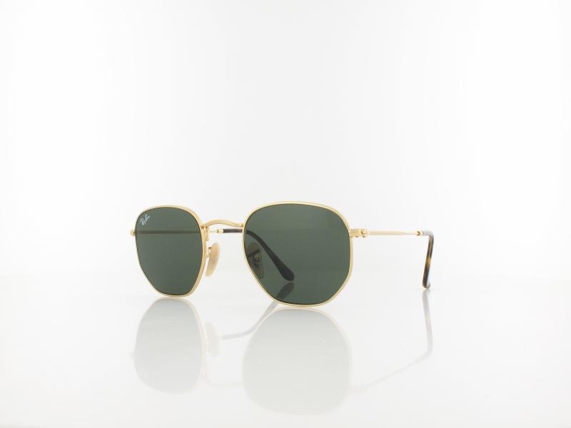 Ray Ban | Hexagonal RB3548N 001 48 | gold / crystal green