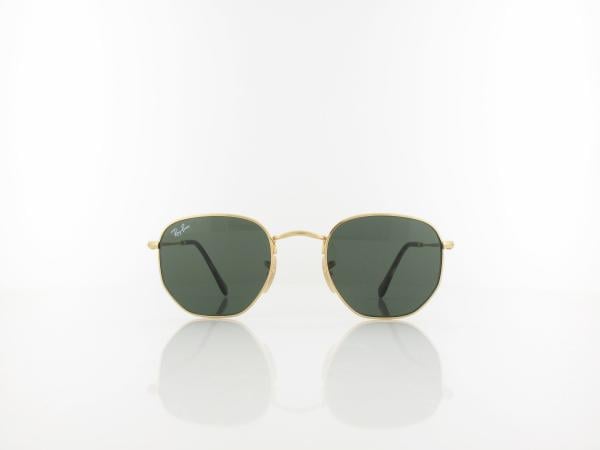 Ray Ban | Hexagonal RB3548N 001 48 | gold / crystal green