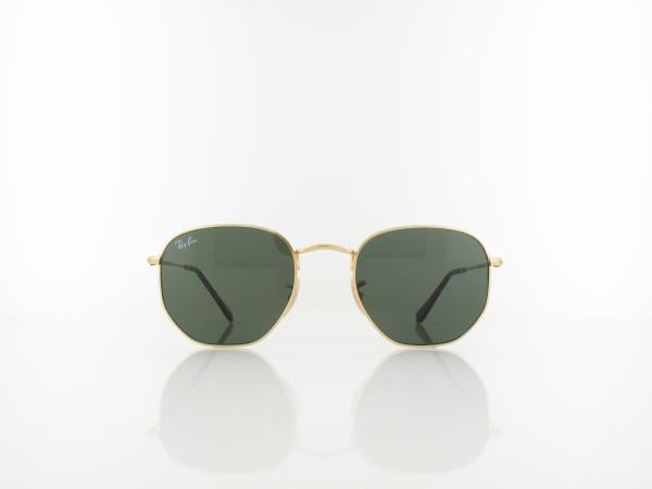 Ray Ban | Hexagonal RB3548N 001 51 | gold / crystal green