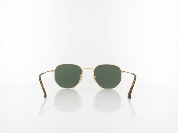 Ray Ban | Hexagonal RB3548N 001 51 | gold / crystal green