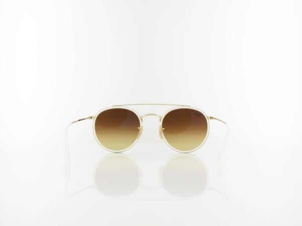 Ray Ban | Round Double Bridge RB3647N 001/4O 51 | gold / blue gradient flash