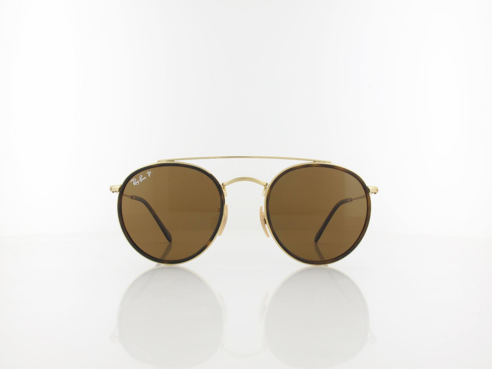 Ray Ban | Round Double Bridge RB3647N 001/57 51 | gold / polar brown