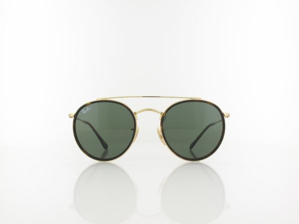 Ray Ban | Round Double Bridge RB3647N 001 51 | gold / green