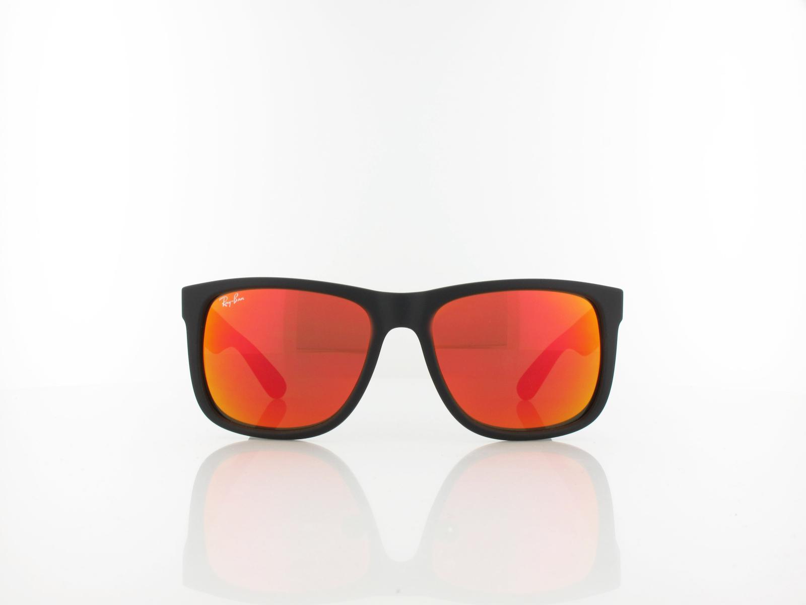 Ray Ban | Justin RB4165 622/6Q 54 | rubber black / brown mirror orange