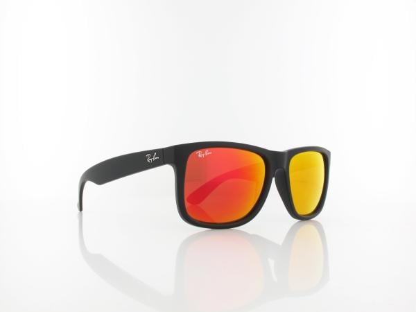 Ray Ban | Justin RB4165 622/6Q 54 | rubber black / brown mirror orange