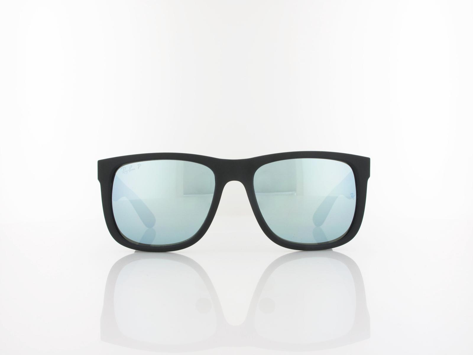 Ray Ban | Justin RB4165 622/Y4 55 | rubber black / green mirror silver polar