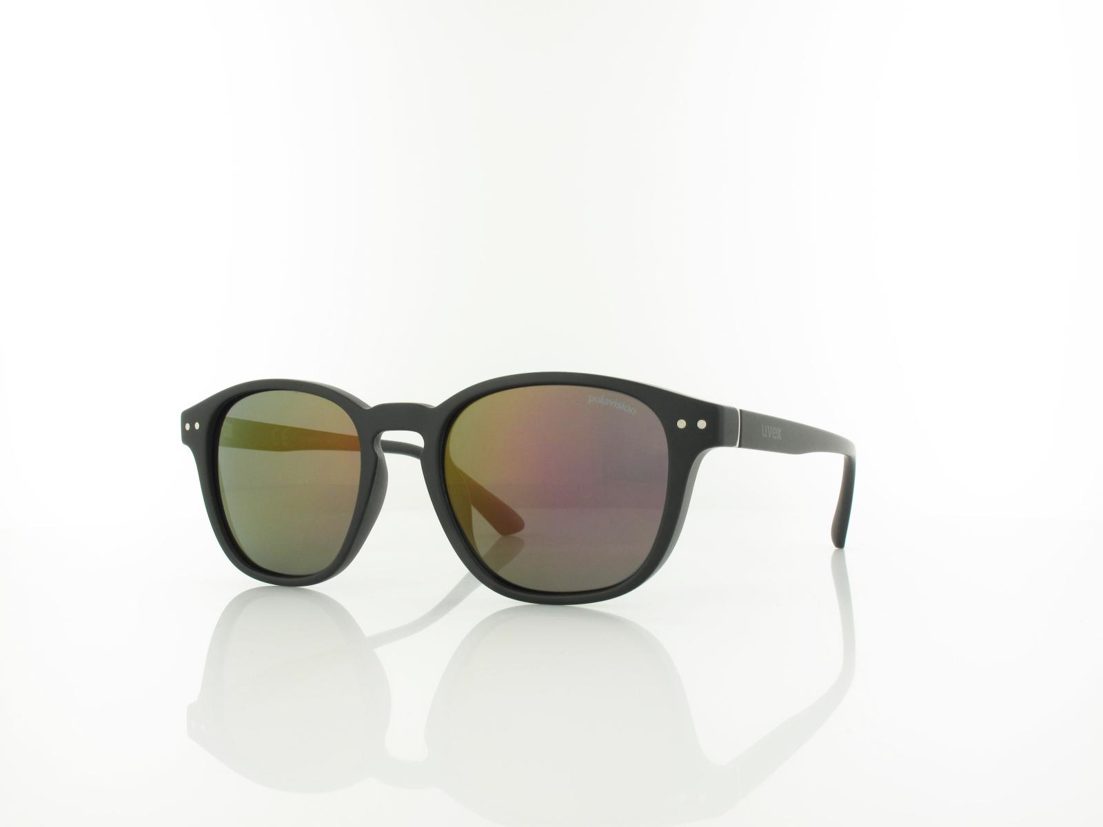 UVEX | lace P S534033 2216 50 | black matt / mirror red polavision