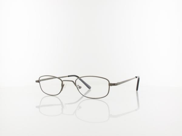 Brilando | HMR63A Fertiglesebrille | shiny gunmetal | +3,50