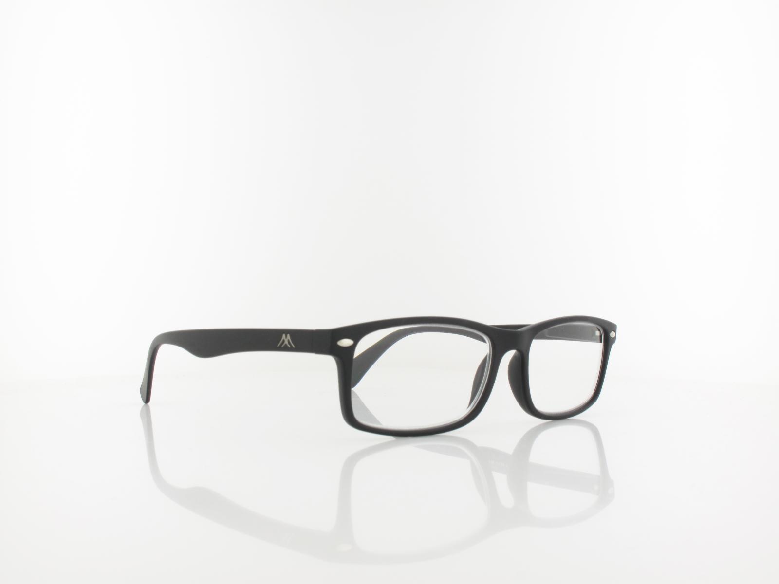 Brilando | MR83 Fertiglesebrille | matte black | +2,00