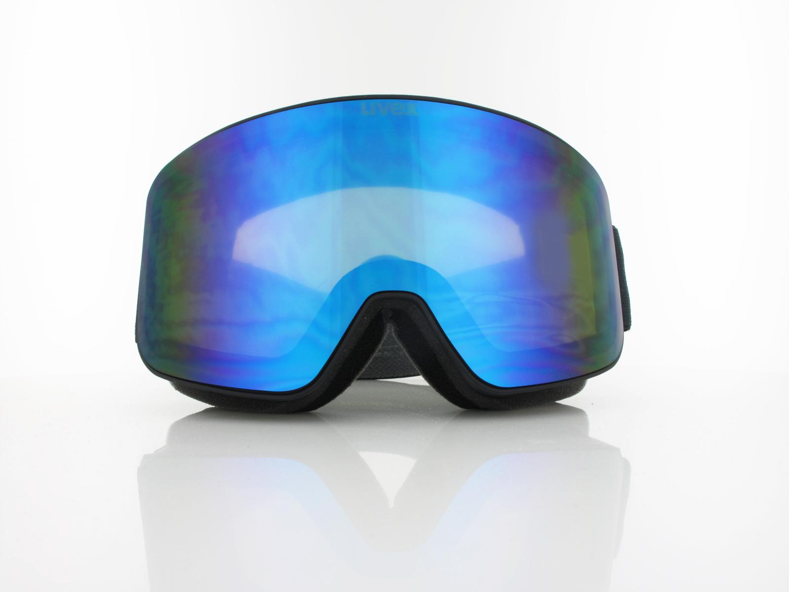 uvex pwdr FM, Skibril Unisex kinderen, black matt/yellow-clear, one size