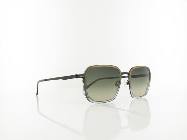 Brilando | Premium Sun U2660 54 | braun-grau transparent schwarz matt / gr&uuml;n grau verlauf 85-65%