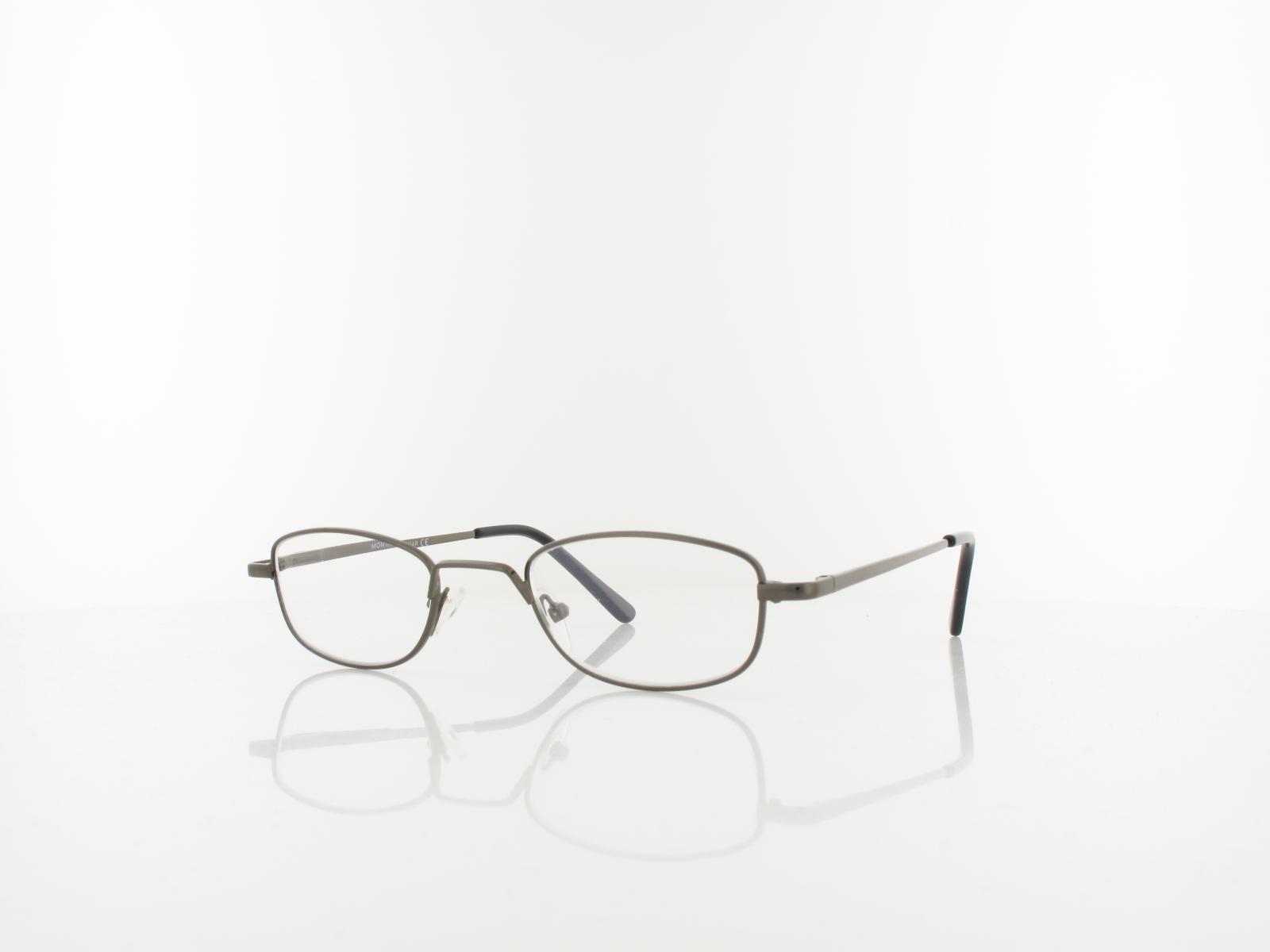 Brilando | HMR63A Fertiglesebrille | shiny gunmetal | +1,50