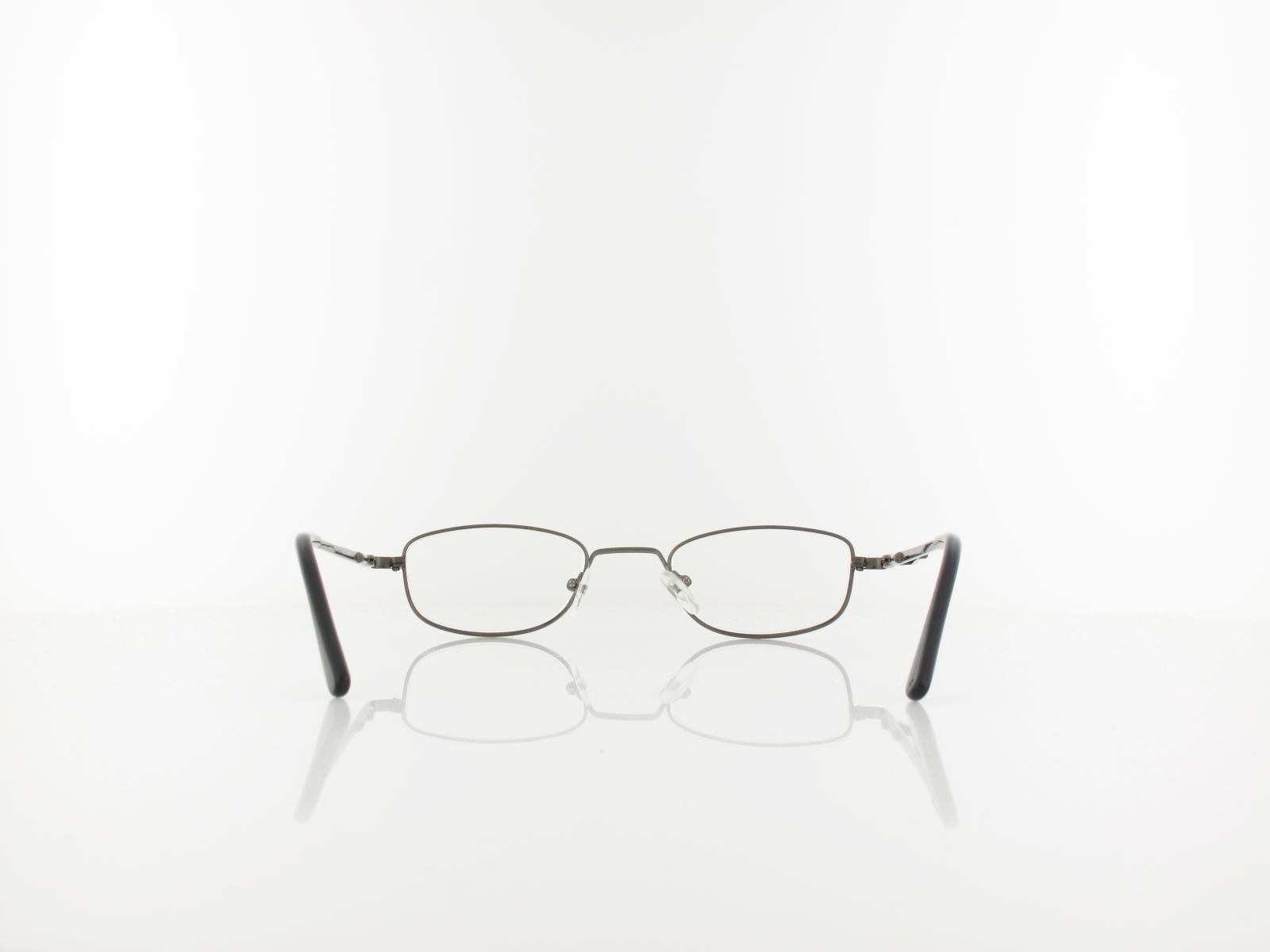 Brilando | HMR63A Fertiglesebrille | shiny gunmetal | +1,50