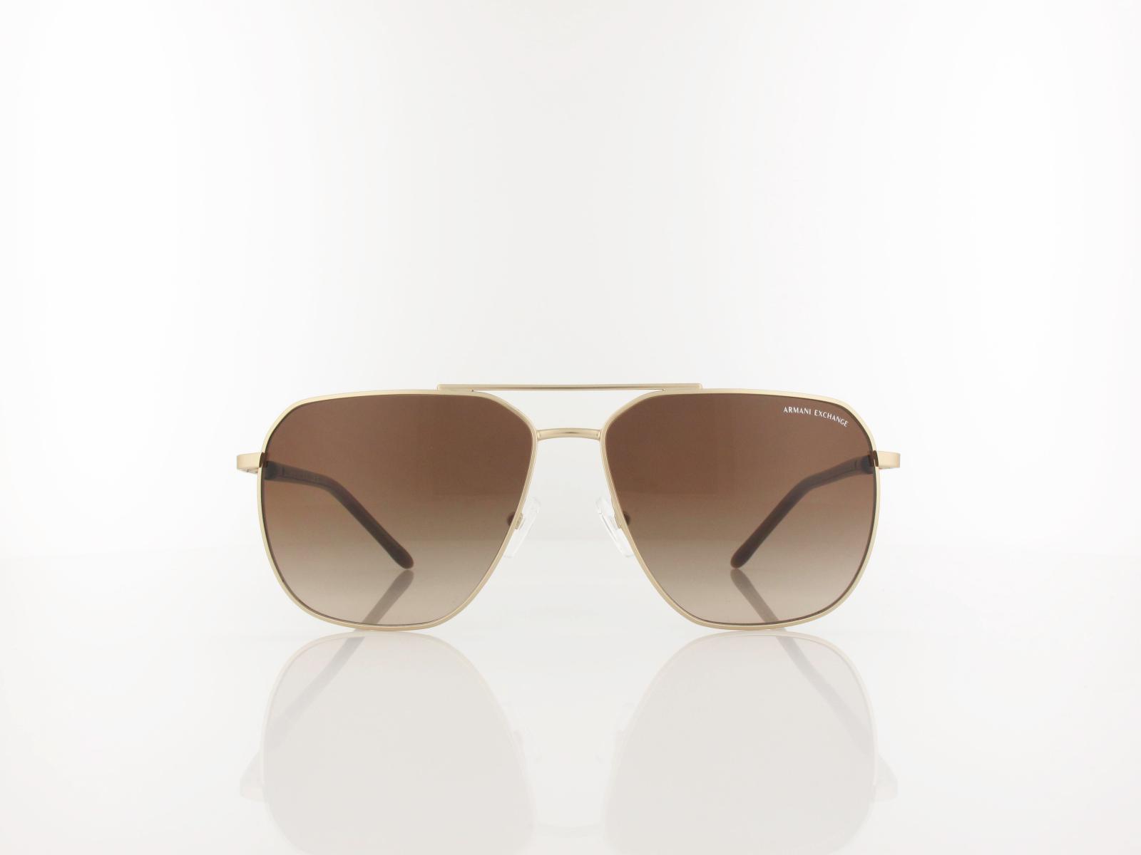 Armani Exchange | AX2057S 612113 59 | matte pale gold / brown gradient