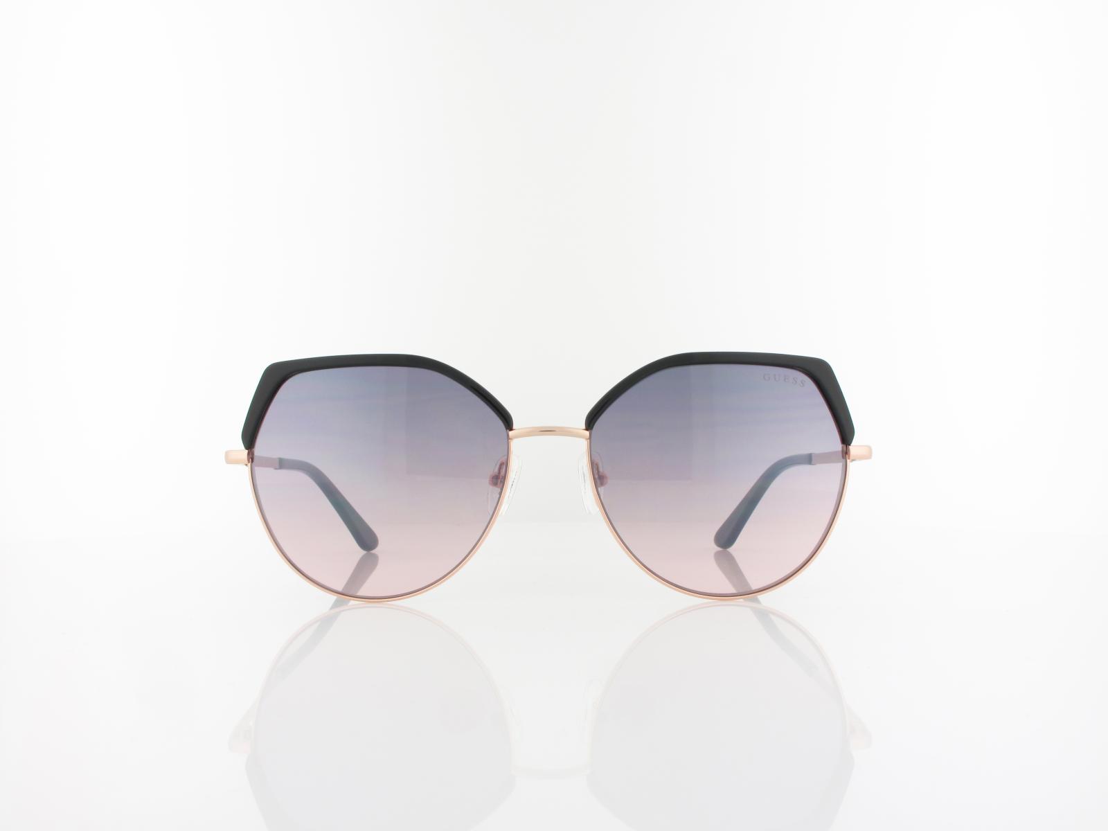 Guess | GU7736 01U 58 | shiny black / bordeaux mirror