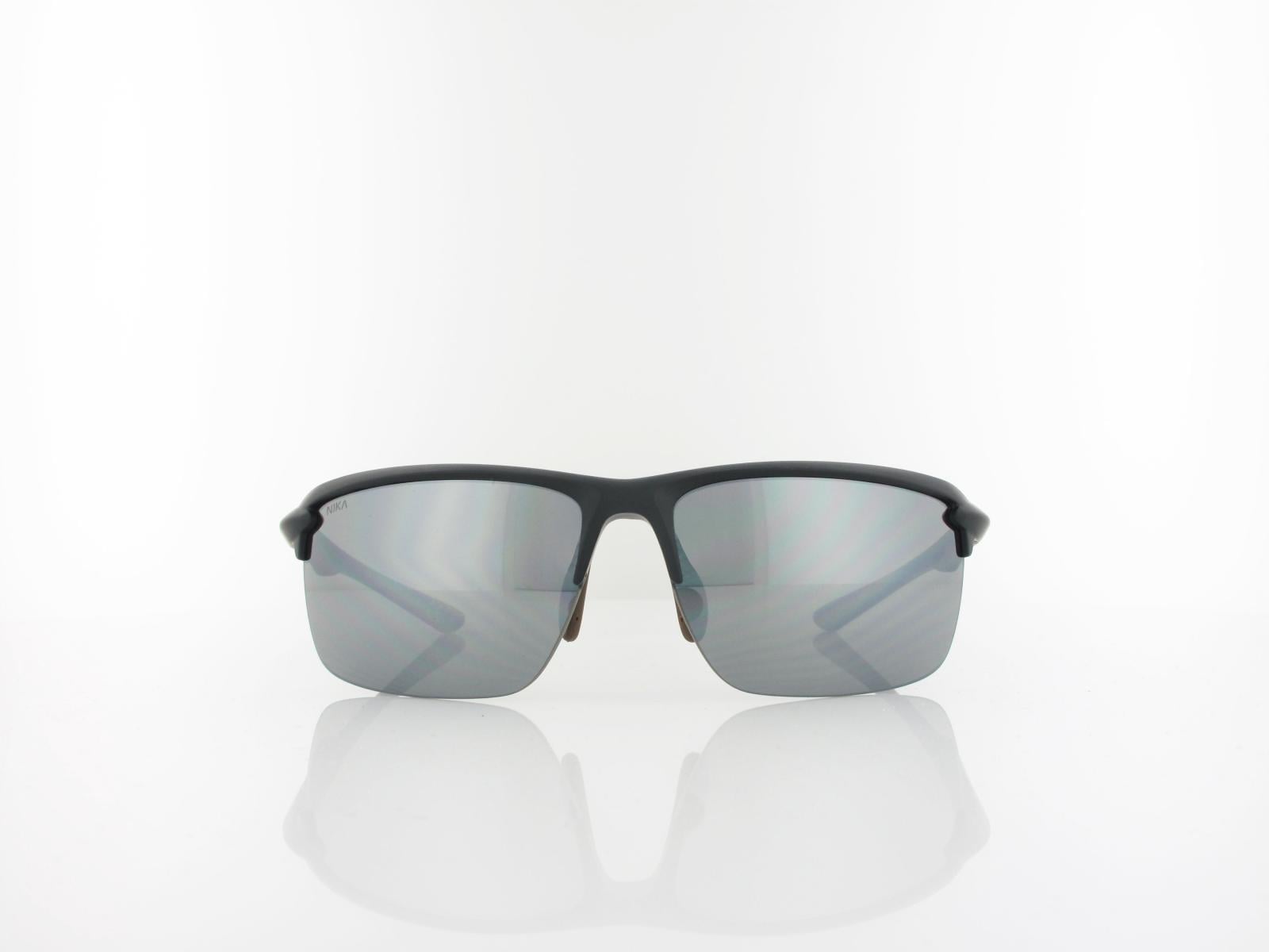Brilando | Premium Sport M2540 67 | schwarz matt grau / silber verspiegelt