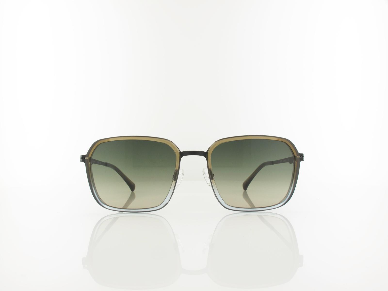 Brilando | Premium Sun U2660 54 | braun-grau transparent schwarz matt / gr&uuml;n grau verlauf 85-65%