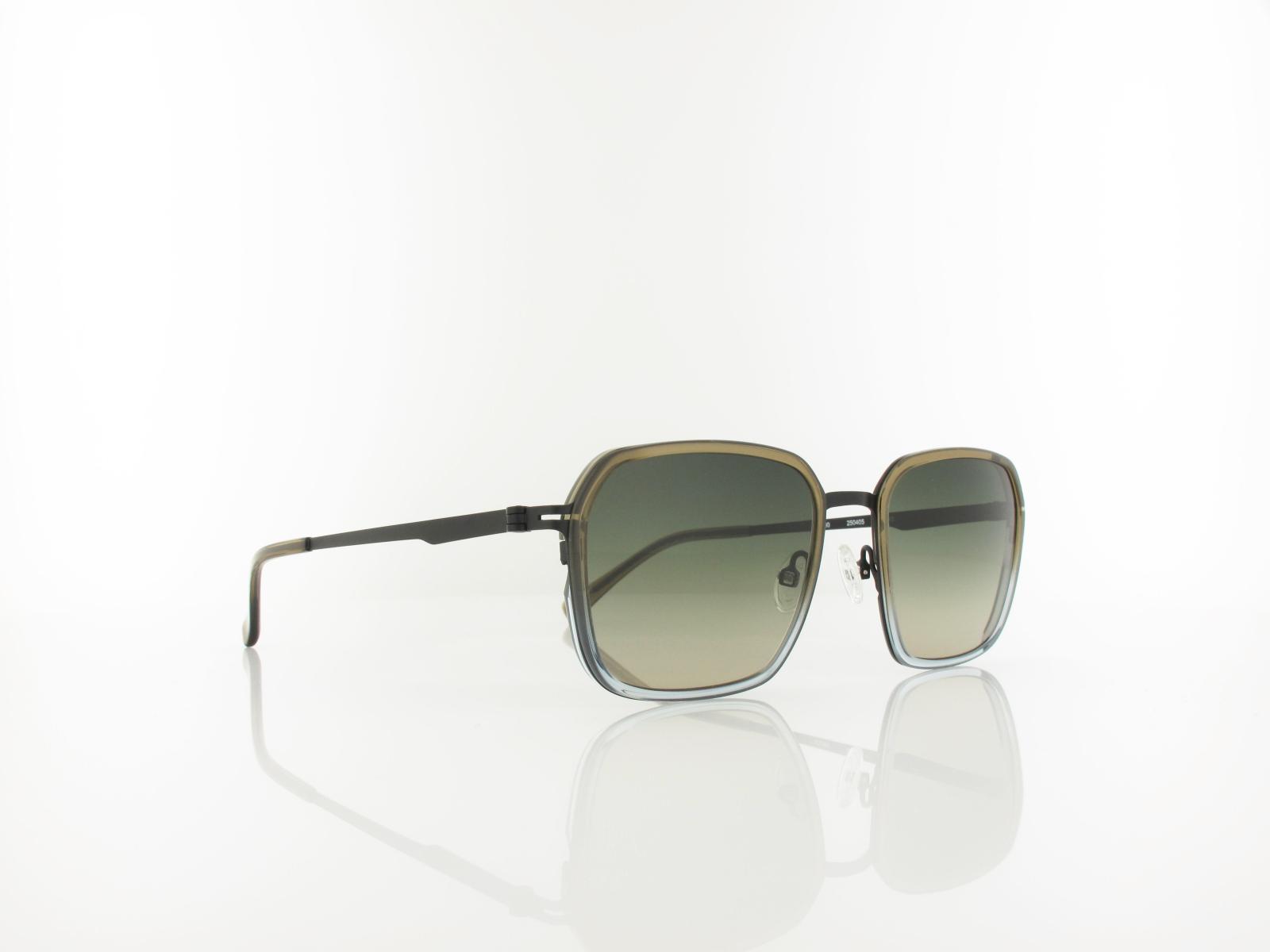 Brilando | Premium Sun U2660 54 | braun-grau transparent schwarz matt / gr&uuml;n grau verlauf 85-65%