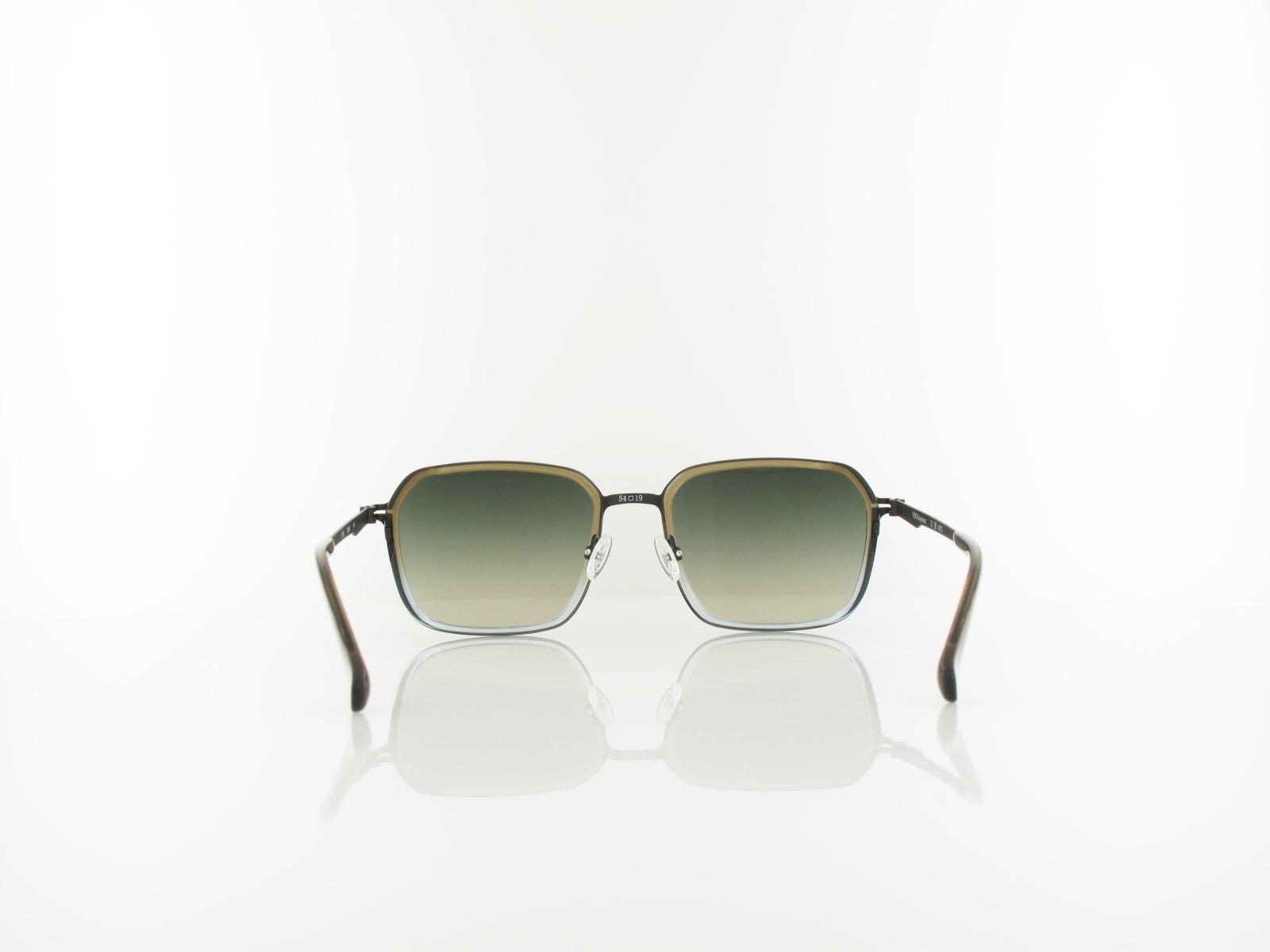 Brilando | Premium Sun U2660 54 | braun-grau transparent schwarz matt / gr&uuml;n grau verlauf 85-65%