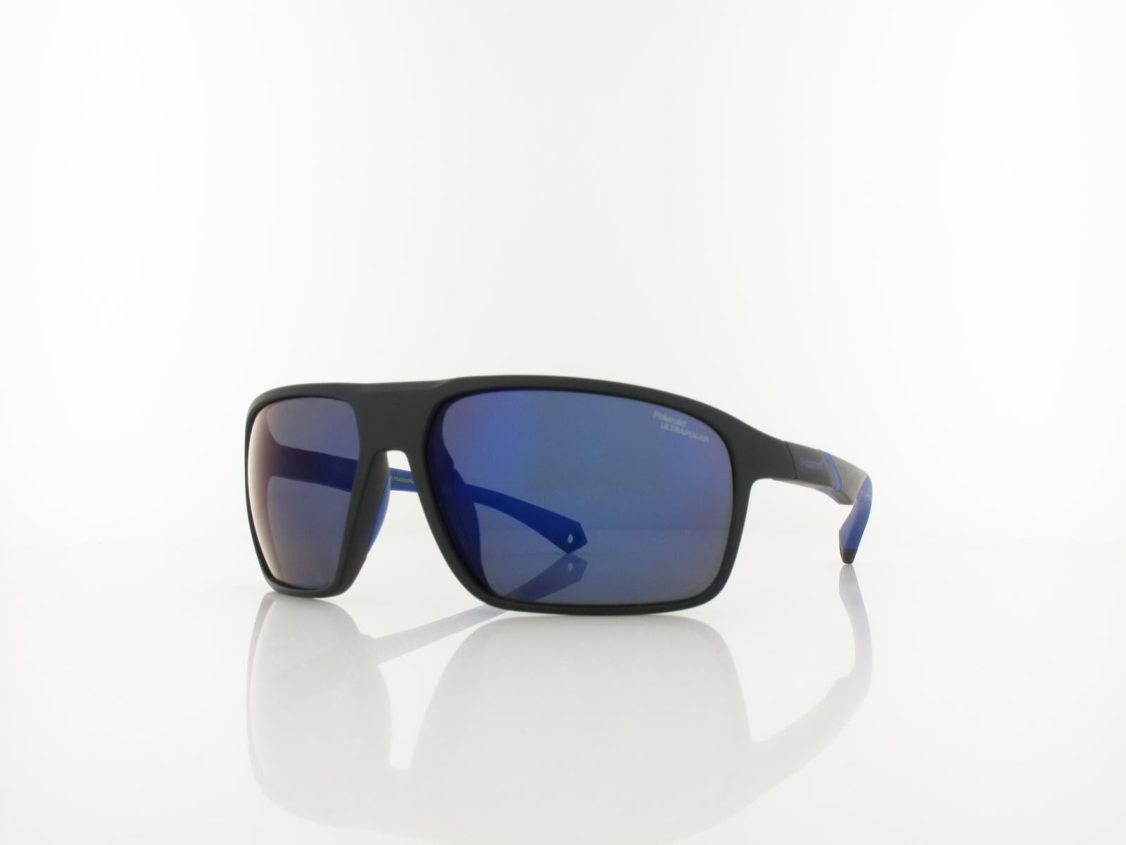 Polaroid | PLD 7058/S 0VK/QG 64 | matte black blue / blue mirror polarized high contrast