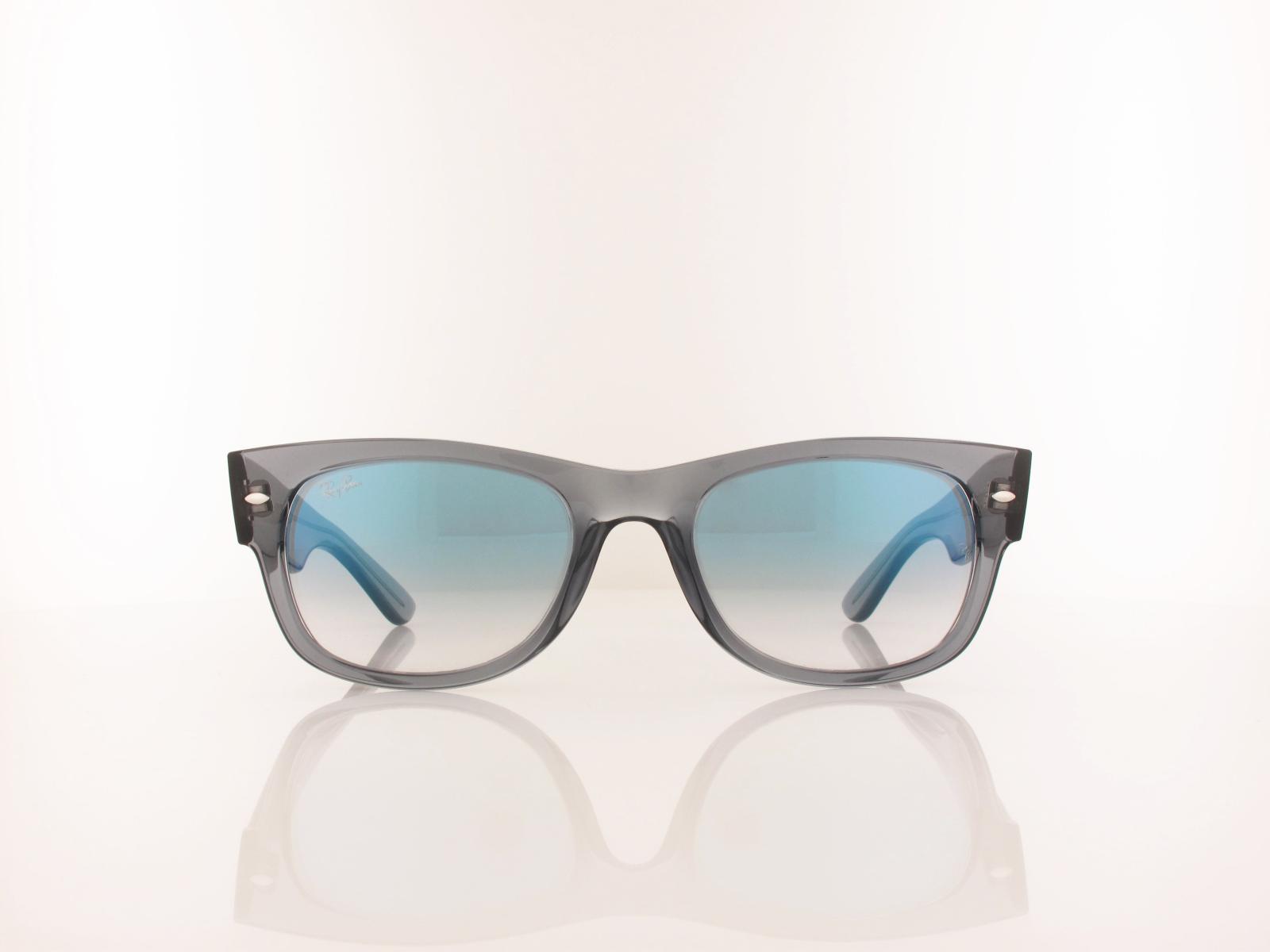 Ray Ban | MEGA WAYFARER II RB0832S 68463F 55 | transaprent grey / clear gradient blue