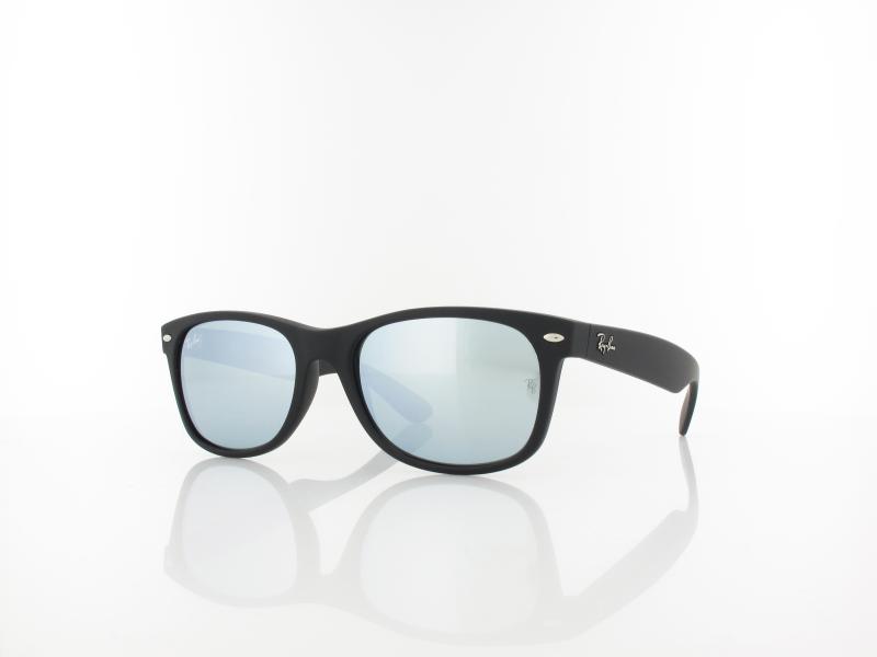 Ray Ban | New Wayfarer RB2132 622/30 55 | rubber black / green mirror silver