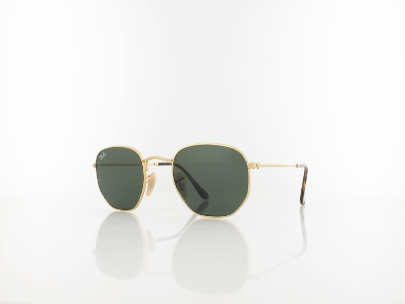 Ray Ban | Hexagonal RB3548N 001 48 | gold / crystal green