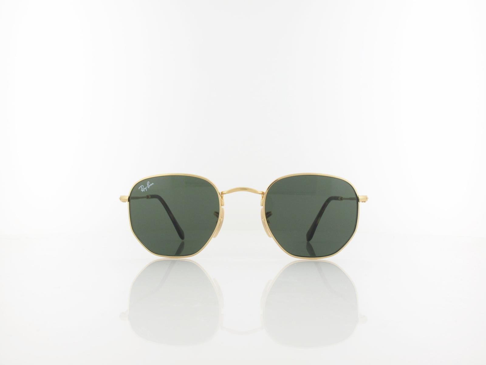 Ray Ban | Hexagonal RB3548N 001 48 | gold / crystal green