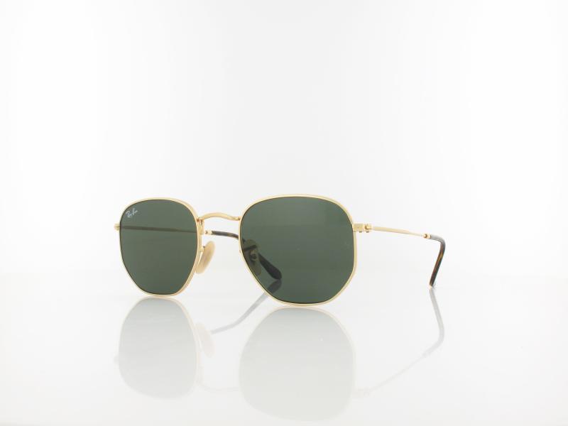 Ray Ban | Hexagonal RB3548N 001 51 | gold / crystal green