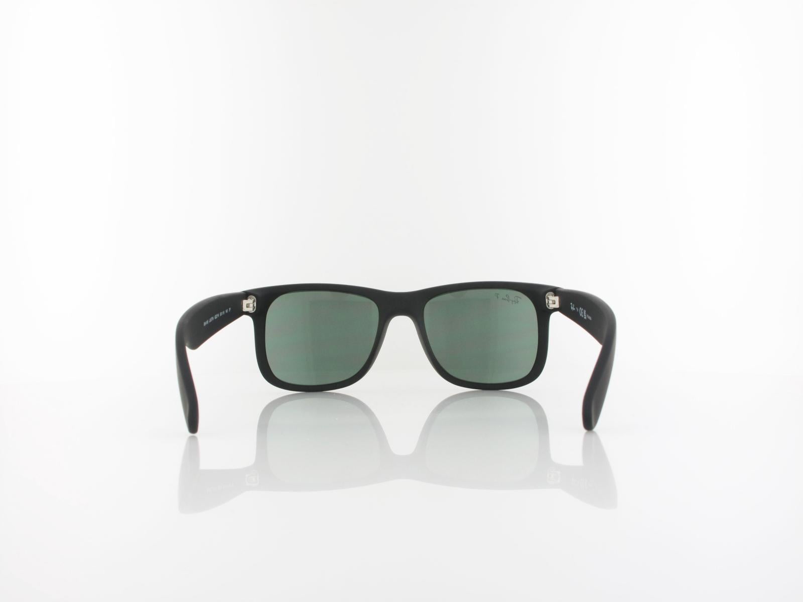 Ray Ban | Justin RB4165 622/Y4 51 | rubber black / green mirror silver polar