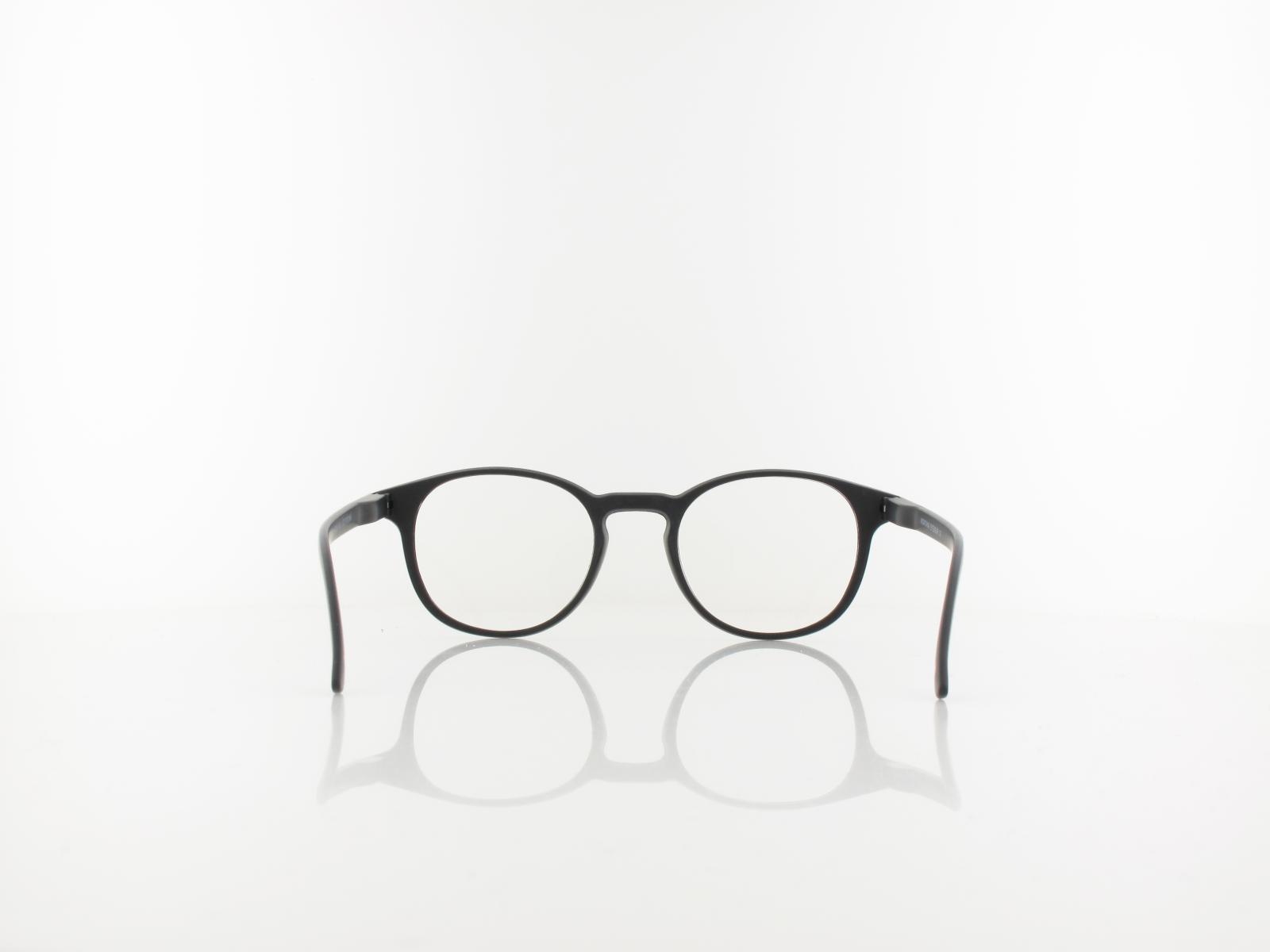 Brilando | BLF52 BLUE-UV Fertiglesebrille | matt black | +3,50