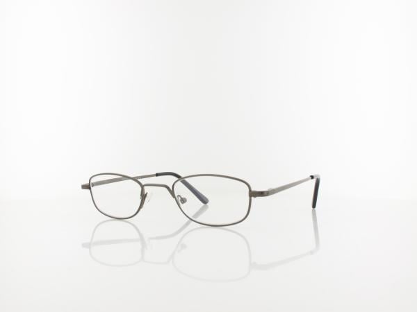 Brilando | HMR63A Fertiglesebrille | shiny gunmetal | +1,00