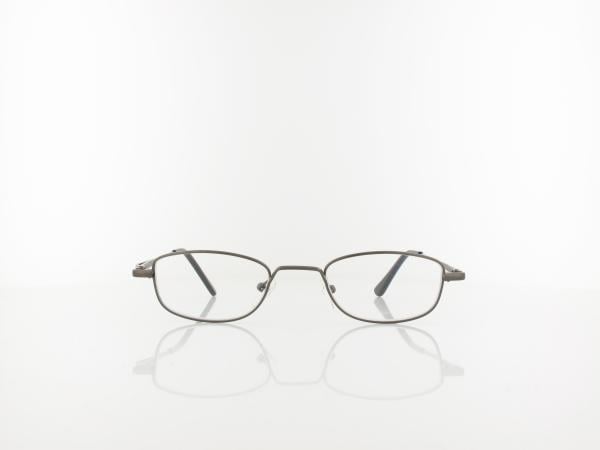 Brilando | HMR63A Fertiglesebrille | shiny gunmetal | +1,00