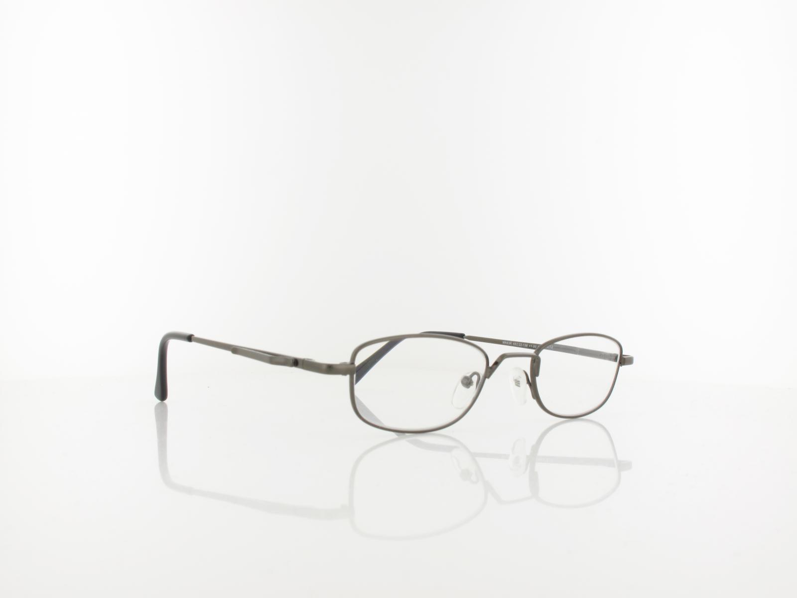 Brilando | HMR63A Fertiglesebrille | shiny gunmetal | +1,00