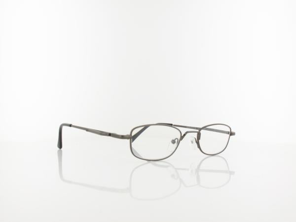 Brilando | HMR63A Fertiglesebrille | shiny gunmetal | +1,00