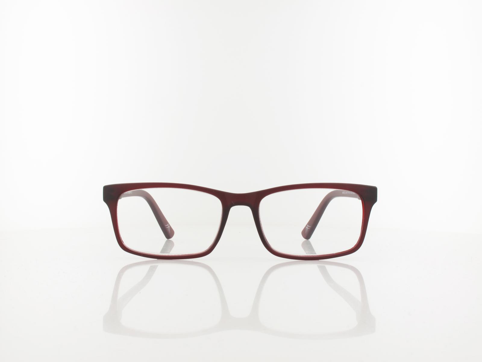 Brilando | HMR73C Fertiglesebrille | dark red | +3,50