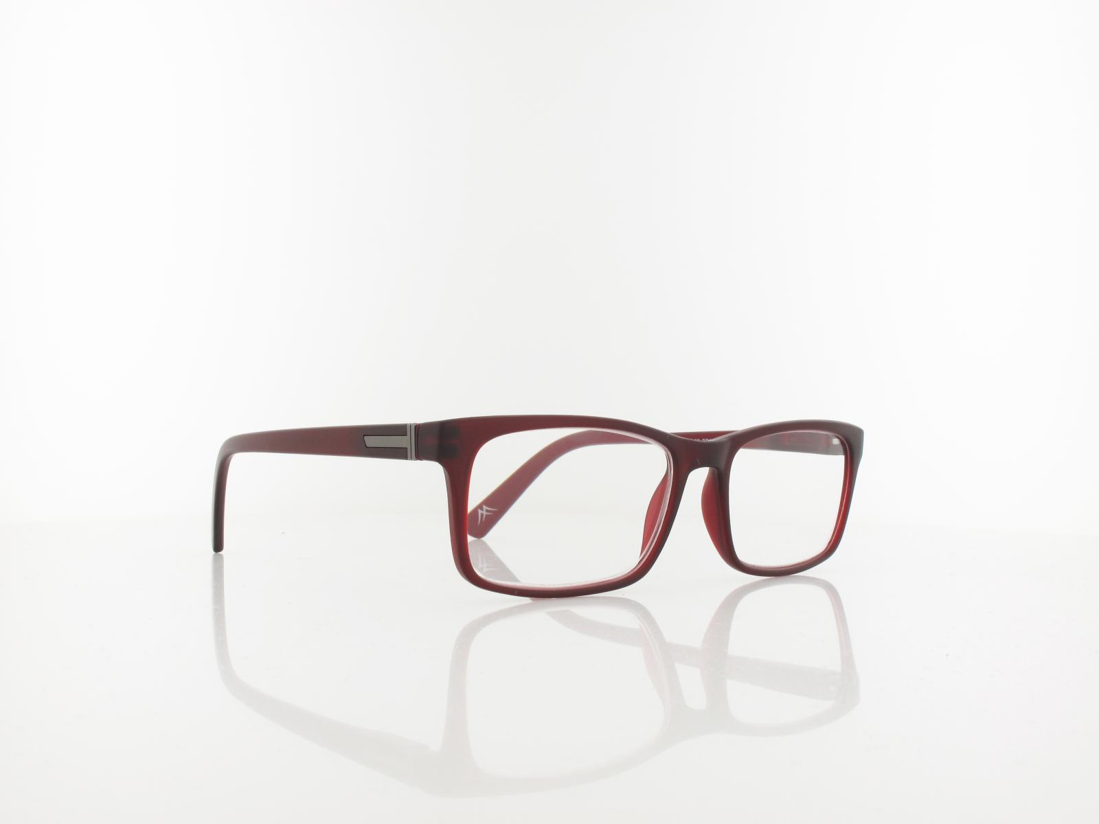 Brilando | HMR73C Fertiglesebrille | dark red | +3,50