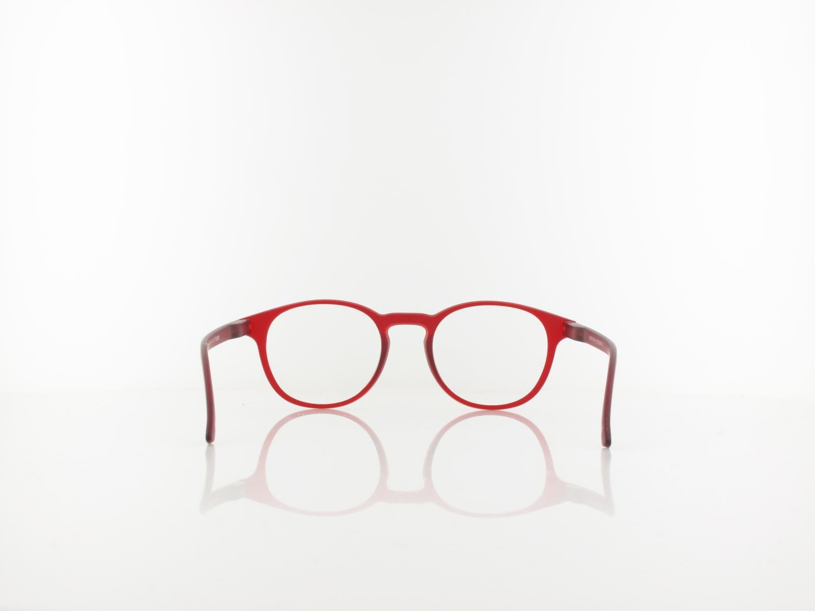 Brilando | MR52B Fertiglesebrille | matt red | +1,50