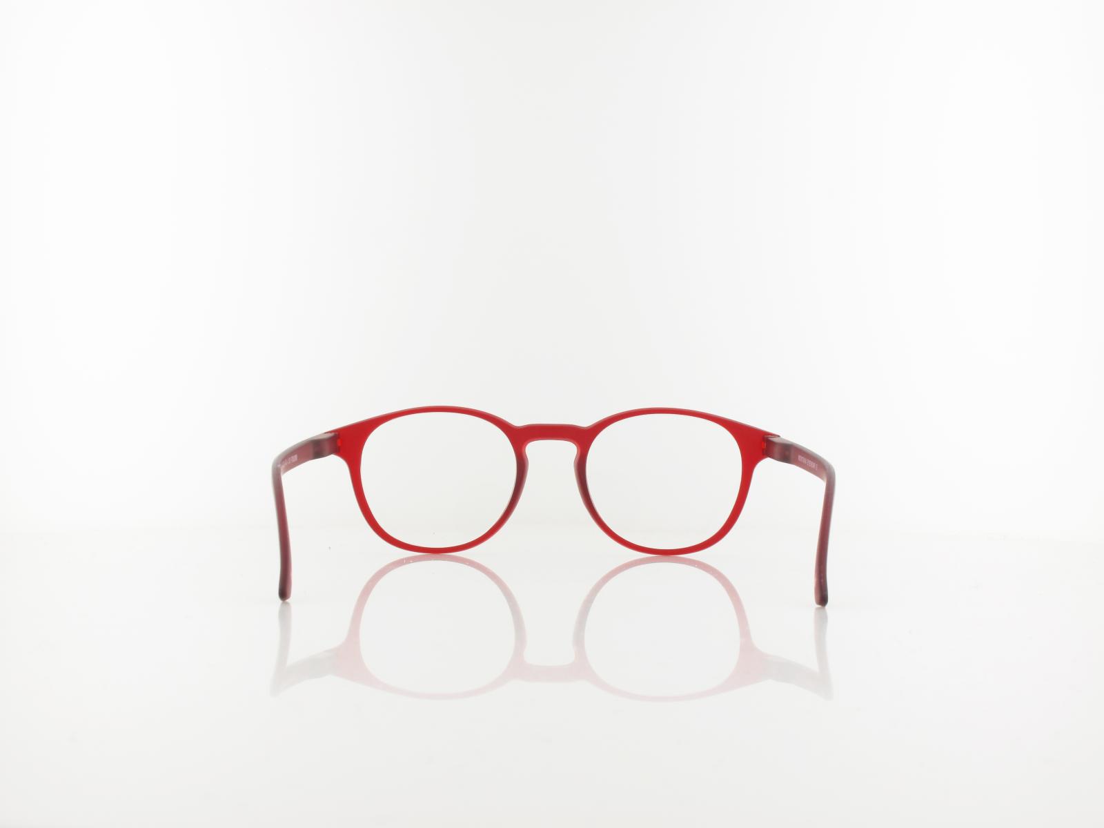 Brilando | MR52B Fertiglesebrille | matt red | +2,50