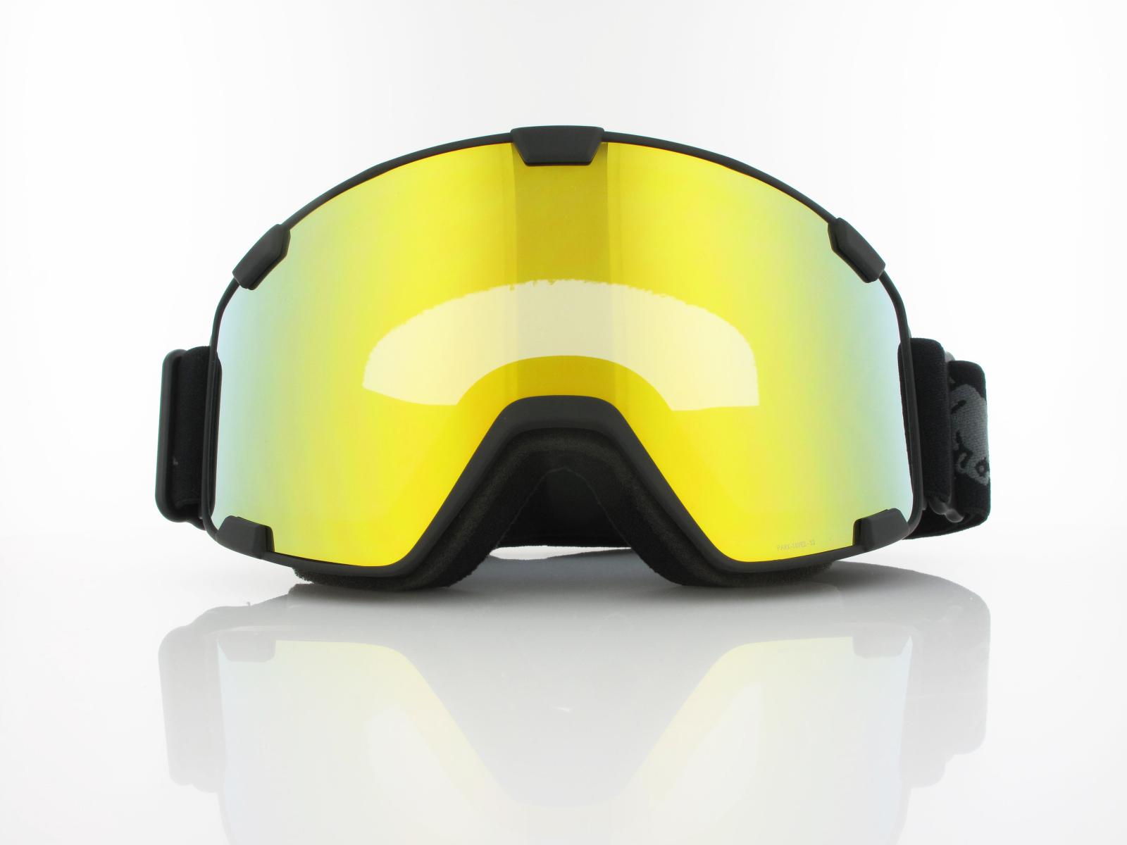 Red Bull SPECT | PARK 18YE2 | matt black black strap grey logo / smoke with yellow mirror