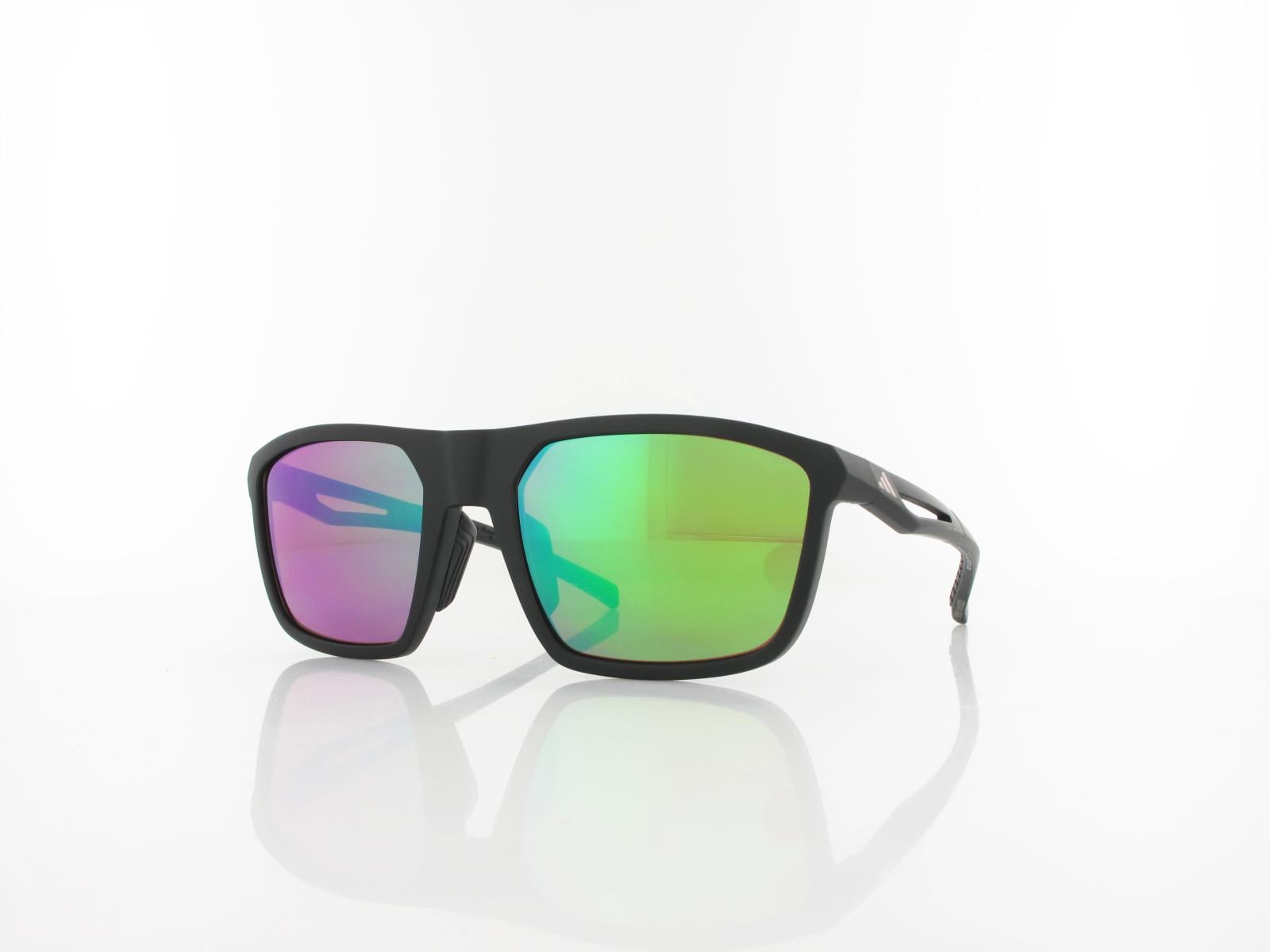 Adidas Sport | SP0111 02Q 57 | matte black / green mirror