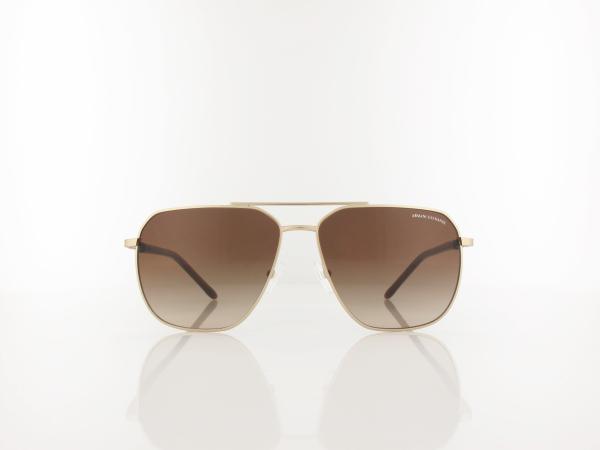 Armani Exchange | AX2057S 612113 59 | matte pale gold / brown gradient