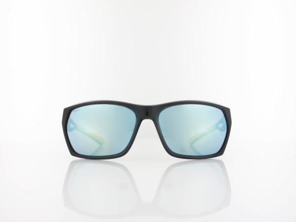 Brilando | Premium Sport M2460 63 | schwarz gl&auml;nzend gelb / grau gelb silber verspiegelt