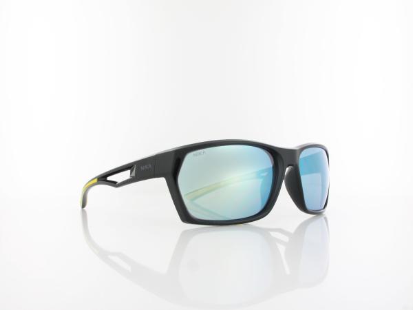 Brilando | Premium Sport M2460 63 | schwarz gl&auml;nzend gelb / grau gelb silber verspiegelt
