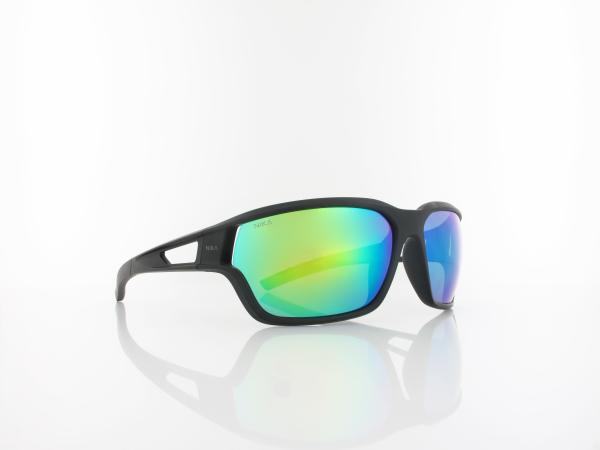Brilando | Premium Sport M2480 67 | schwarz matt / gr&uuml;n grau gr&uuml;n verspiegelt
