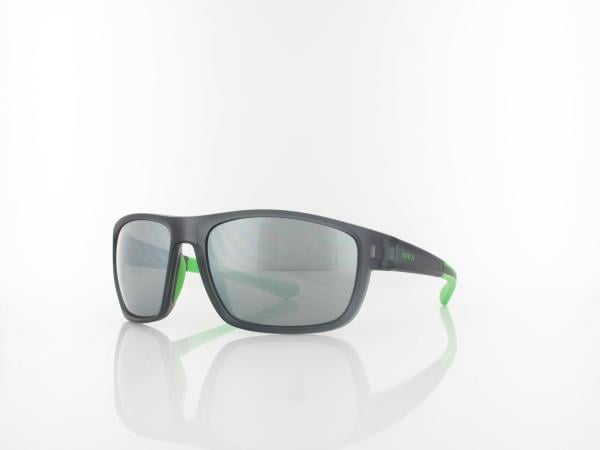 Brilando | Premium Sport M2510 58 | grau transparent matt gr&uuml;n / grau silberspiegel