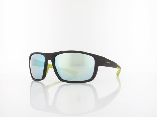 Brilando | Premium Sport M2520 58 |schwarz matt gelbgr&uuml;n / grau gelb-silber verspiegelt