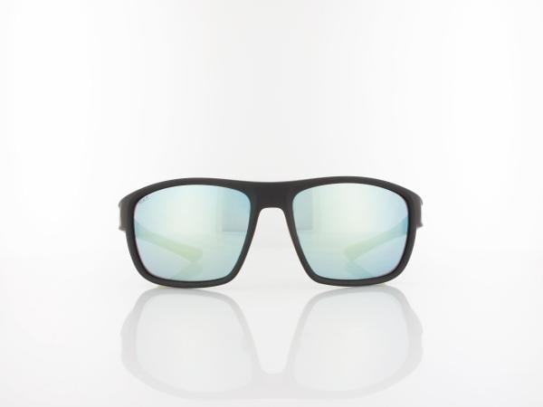 Brilando | Premium Sport M2520 58 |schwarz matt gelbgr&uuml;n / grau gelb-silber verspiegelt
