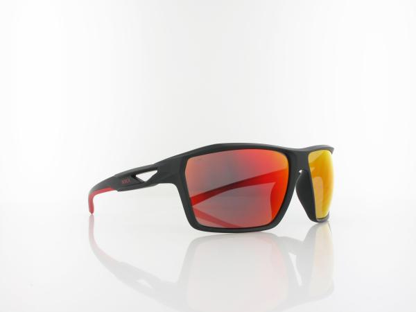 Brilando | Premium Sport M2560 62 | schwarz matt rot / rot verspiegelt