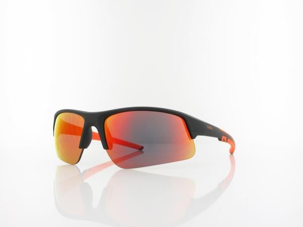 Brilando | Premium Sport M2570 71 | schwarz matt orange / rot verspiegelt